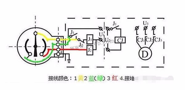 电接点压力表接线电路图