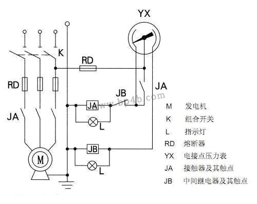 电接点压力表接线电路图